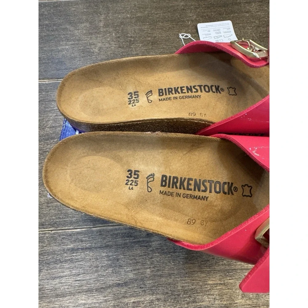 Birkenstock Madrid Sandal‎ Women Pink Patent Purple Sole Size Women 4 Kids 2-3